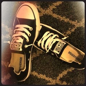 Converse Black and white slip on sneakers